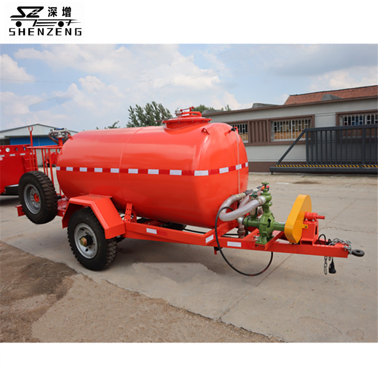 3-5噸水罐拖車、園林農(nóng)藥噴灑水罐車、道路除塵水罐拖車